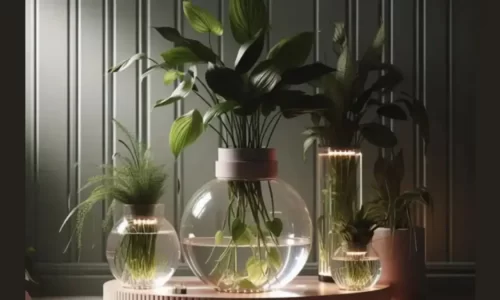 Decoração Viva: Vasos de Vidro Iluminados Transformam Plantas de Água em Arte!